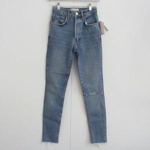 Free People Stella Raw Hem Skinny Jeans 24